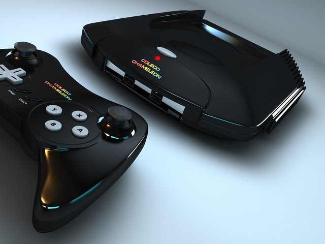 La Coleco Chameleon avec son paddle.