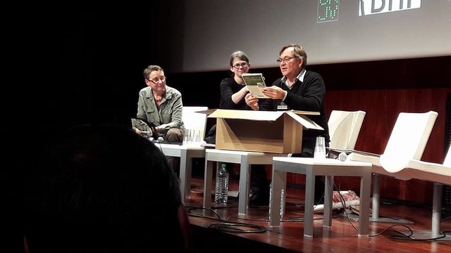 Isabelle ASTIC (MAM), Elodie BERTRAND (BnF), Bertrand BROCARD (CNJV).<br />Le grand déballage !