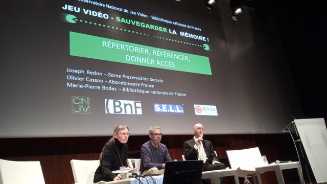 Marie-Pierre BODEZ (BnF), Olivier CASSOU (Abandonware France), Joseph REDON (GPS - Japon).