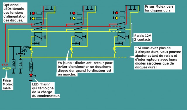 Version avec condensateur et 2 résistances.