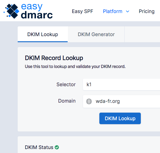 DKIM Status IONOS.