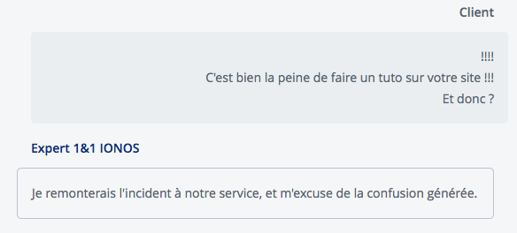Je remonterais l'incident à notre service, et m'excuse de la confusion générée.