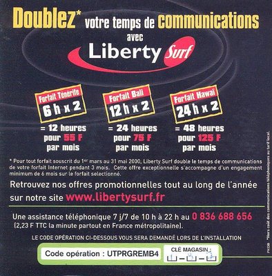 Liberty_surf_3_V.jpg (151.82 Kio) Vu 7404 fois Kit de connexion Liberty Surf (3 forfaits x 2), offre en partenariat avec l'enseigne BUT (verso)